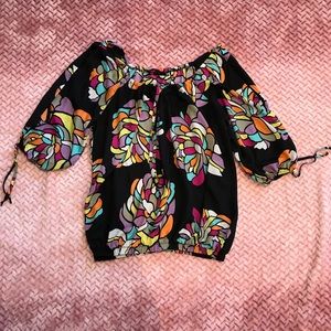 Adjustable cold shoulder blouse